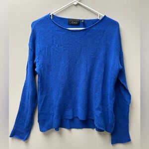 Lime Women’s Blue 100% Cashmere Sweater